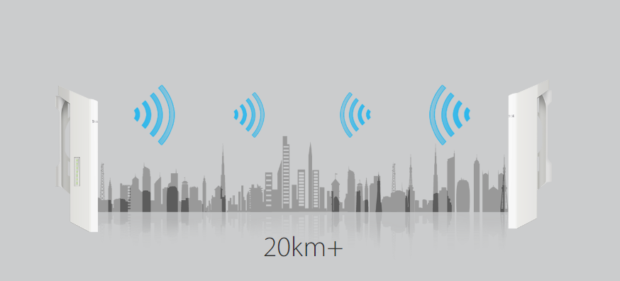 20km+ Wireless Data Transmission