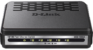 D-Link DES-1005A 5-Port 10/100BASE-T Unmanaged 10/100 Mbps Ethernet LAN Network Switch.